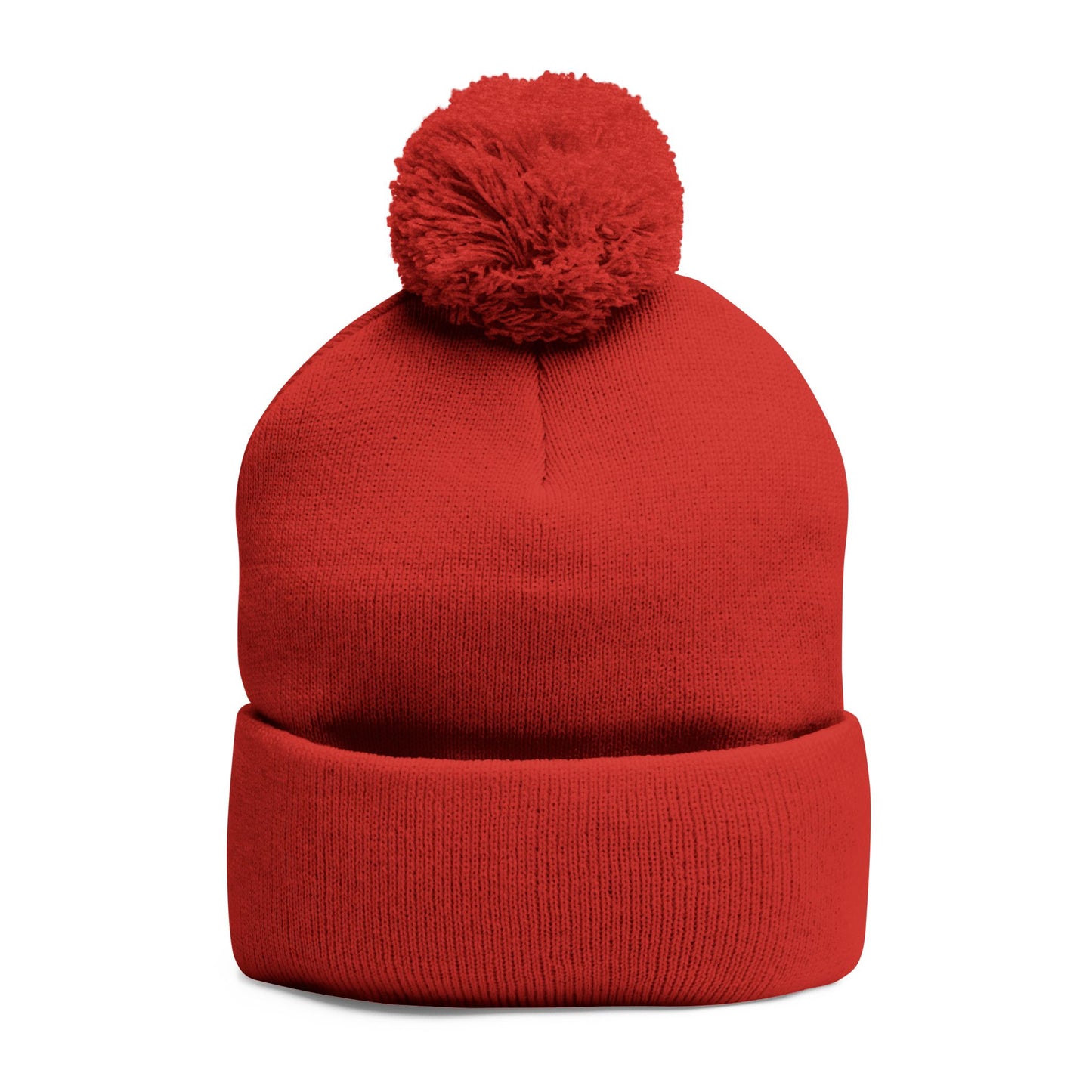 Pom-Pom Knit Cap - Embroidered - MG > YG