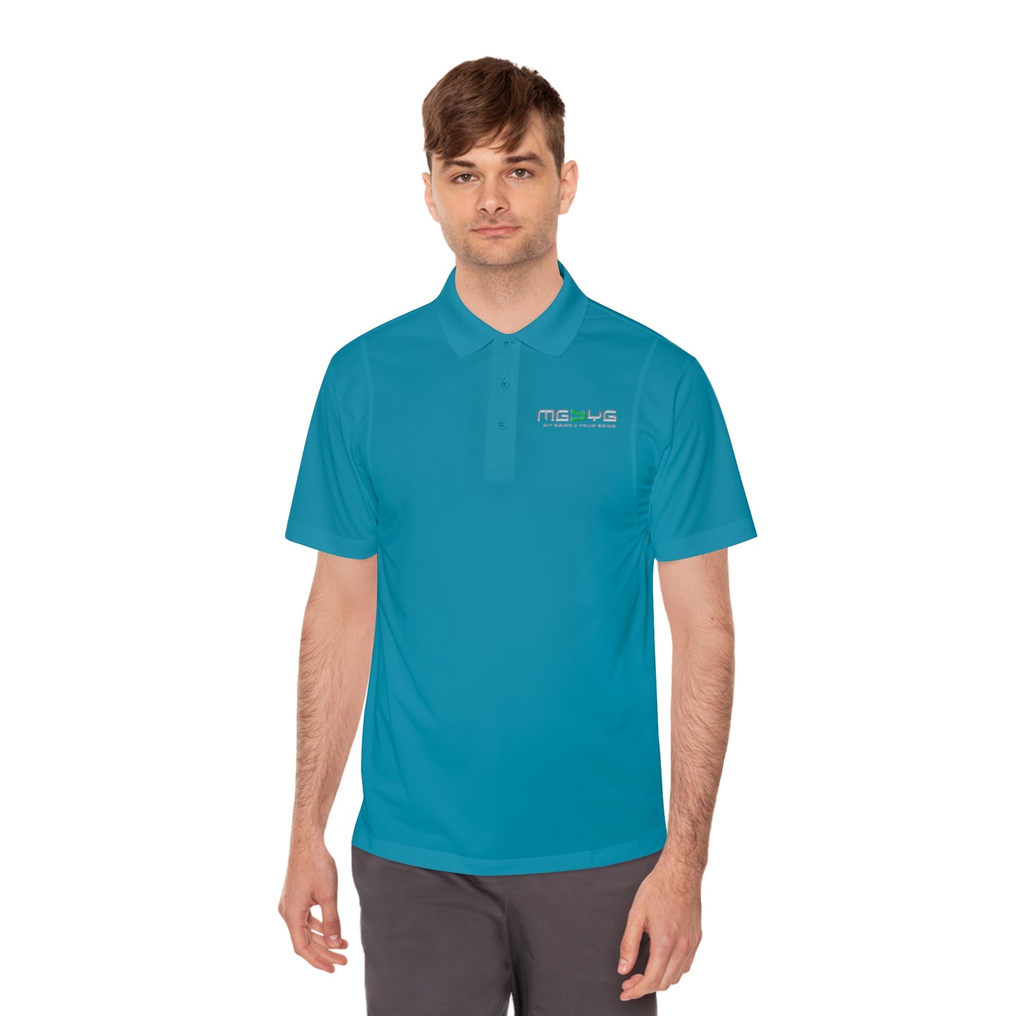 Men's Sport Polo Shirt - Lightweight - MG > YG