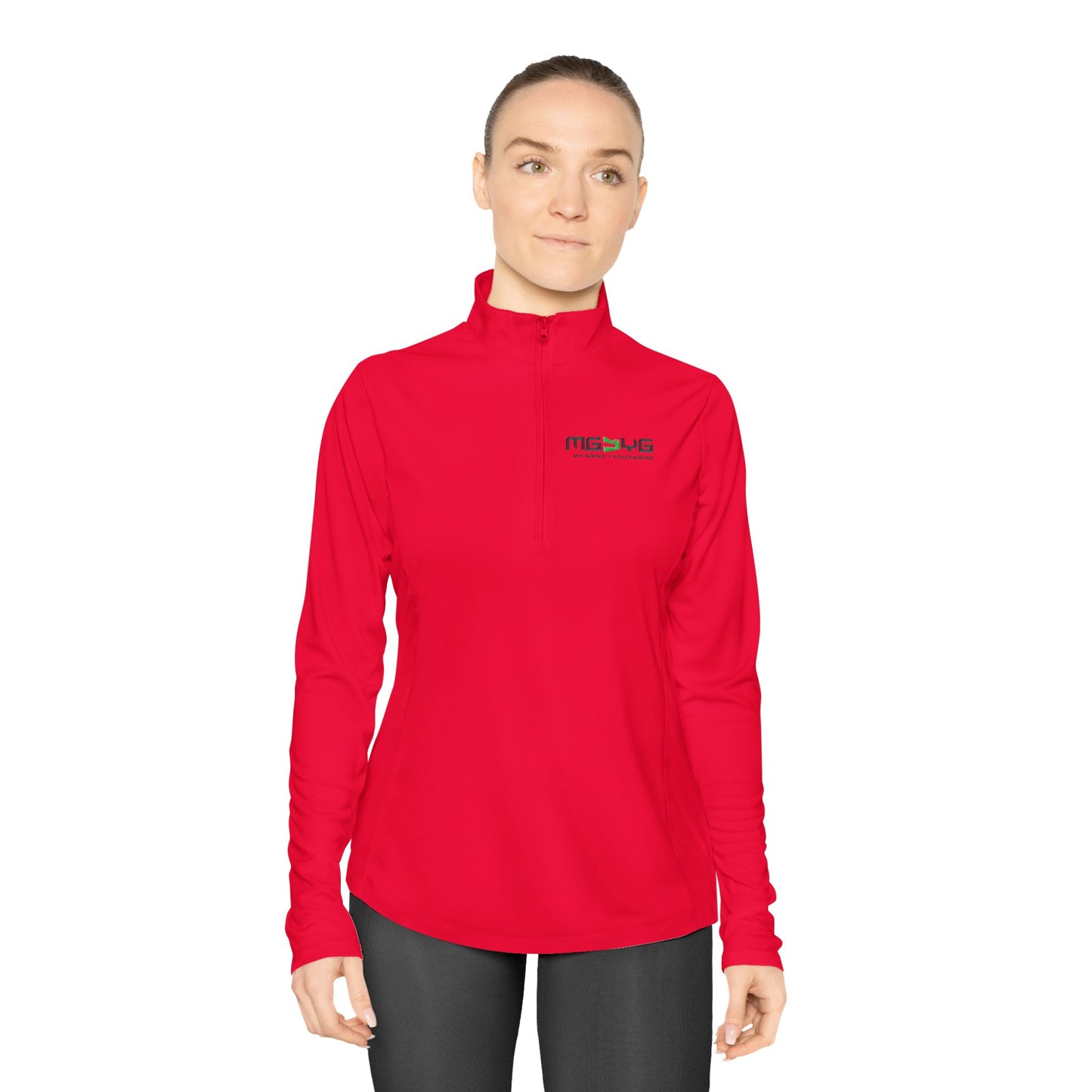 Ladies Quarter-Zip Athletic Pullover - Lightweight